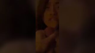 Asian Babe Gives A Sloppy Deepthroat And Gets Covered In Semen