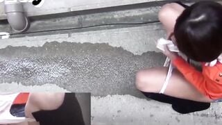 Public Peeping - Naughty Schoolgirls Get Their Kicks Peeing In Public