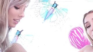 Transgender Crossdresser Fucks Busty Blonde in Hardcore Threesome