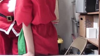Santa's Helper Gets Naughty - Threesome with Two Babes & Old Cop
