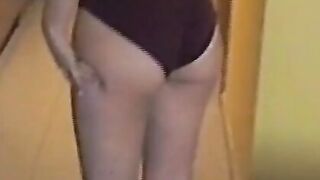 Hairiest Euro Mom Fingers Her Old Pussy in Private