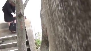 Japanese Cuties - Outdoor Peeping Tom Peeing Compilation