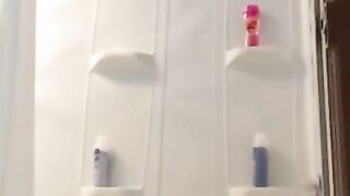 Pregnancy Diaries - Big Nipped Mom Showering & Drying Off