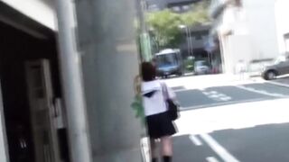 Japanese Bombshell Captured Peeing In Container