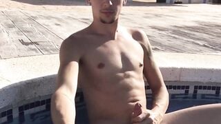 Poolside Jerk-Off Session with Hot Guy - LeanXavier