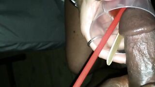 Blondie Babe Gives an Erotic Suck on Black Guy at Local Pub