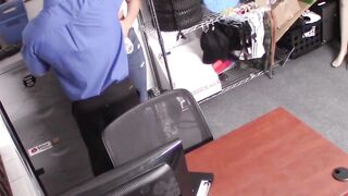 Thief-in-Training" - Teenage Thug Girl Steals And Ride Security Guard Dick In Public Bathroom For Cash! (Adrianne Maya)