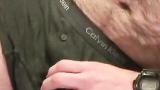 Grandpa's Old Man Jerk-Off Session - Huge Load on Sticky Belly