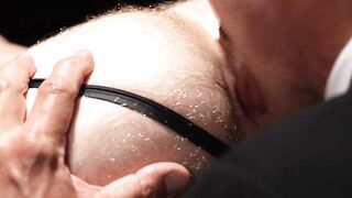 BDSM Slave Girl's First Time with Her New Dominant Boss - Old Man Fucks barely legal Blonde