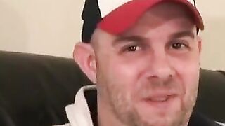 Hot Jocks' Lockeroom Confessions - Post-Interview Solo Stroke & Spunk