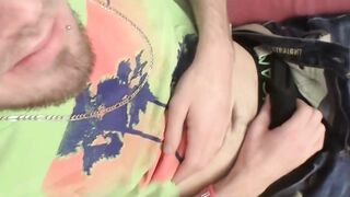 Strait-Up Handjobs! Delicious Dude Gets A Hot Load From His Hunk Buddy's Ass