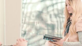 Blondie Bombshell Blowjob - Step-Sister Swallowing Big Brother's Load