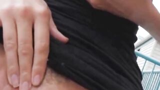 Blondie's Busty Adventure - Daring Amateur Girl Fingers Her Pussy Outside