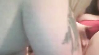 BBW Chubby Girl Rides Big Dick While Watching Porn