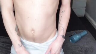 Euro Twinks Solo Play - Hot barely legal Stud Fucks Himself With Toys