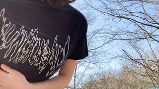 Outdoor Freak #1 - Hot Blonde Teenage Slut Jerks Off In Public For You