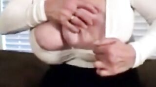 Grandmother's Mature Breasts - Old Lady Strips Down For A Feeling Good Time