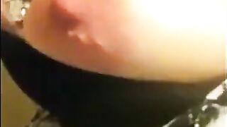 Big-Boobs Busty MILF Plays with Her Massive Natural Breasts