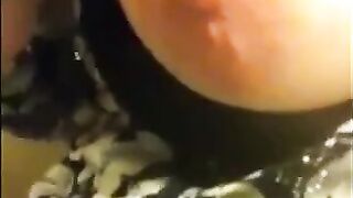 Big-Boobs Busty MILF Plays with Her Massive Natural Breasts