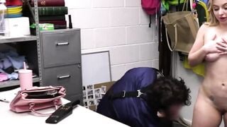 Aria-Banks's Daring Escape - Steals Officer's Gun & Uses It To Masturbate
