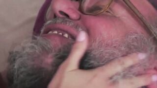 Grandpas Oldest Trick - barely legal Babe Sucks Granddad's Dick And Swallows