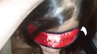 Amature Babe Throttles Dick & Gives A Sloppy Blowjob With Messy Facials
