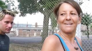 Public Affairs" or "Outdoor Affair": A mature housewife's public sex adventure with her husband in broad daylight during their vacation at an exotic beach location.