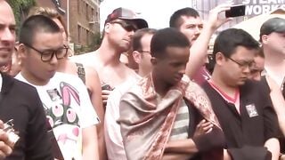 Public Orgy - Bondage Swingers Party with Anal Play & Double Penetration