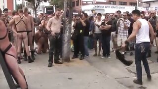 Public Orgy - Bondage Swingers Party with Anal Play & Double Penetration