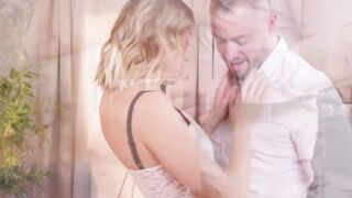 Petite Blondie Ass-Fucked Hard - Anal Sex with Huge Load on Face of Hot Babe