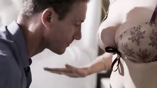 Triple Pleasure! Threesome with Two Hot Blondies & One Hunk Filling Them Up