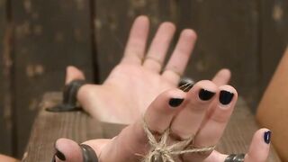 Dominatrix MZ Berlin Humiliates Submissive Slut Serenity Blaire in Bondage Play