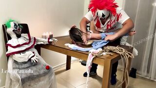 Teenie pounded on Halloween night, Hot doggy style, Amateur