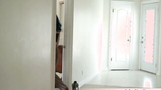 Incredible big boobed stepmother Eve heard some strange noise from her stepsons room