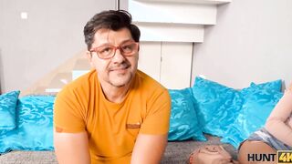 HUNT4K. Conflict ends for dude and friends slim mistress with awesome sex