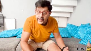 HUNT4K. Conflict ends for dude and friends slim mistress with awesome sex