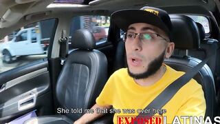 Patricia Acevedo blows a penis inside teh vehicle and then gets boned by long penis