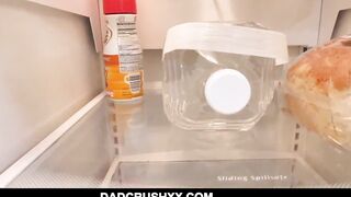 Tiny oriental Step daughter Ember Snow Nailed By lusty Step father For Cash Into Family Kitchen point of view