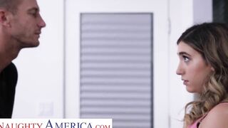 Sexsual America - Bonde cutie with pierced nipples Lexi Grey gets paid for by fucking friend's dad