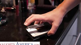 Sexsual America - Bonde cutie with pierced nipples Lexi Grey gets paid for by fucking friend's dad