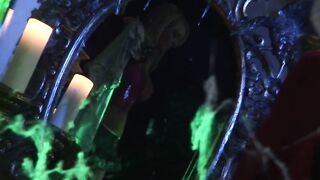 Mysterious fellow inside leather mask penetrates good blonde