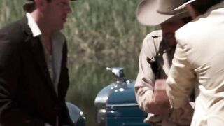 Turned On gangsters got to bang some hot bimbos outdoor