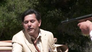 Turned On gangsters got to bang some hot bimbos outdoor