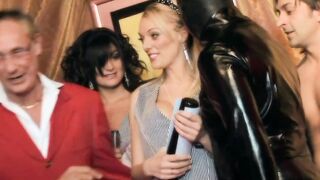 Sexsual hairdressers have crazy plowed group sex with a masked man