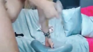 Blondie's Busty Body Masturbates With A Giant Vibrator