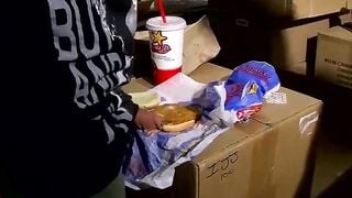 Skinny straight twinks cum on food after jerking together