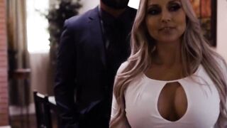 Christie Stevens and stepdaughter Natalie Knight share one throbbing cock wild
