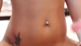 Russian Brunette Oils Big Tits on Webcam