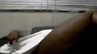 BBW Ebony Plays With Banana On Webcam
