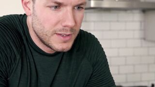 Big titted Skye Blue gets to practice her cock stroking skills with her boobs
